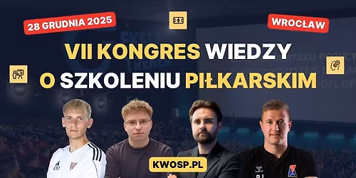 VII Kongres Wiedzy o Szkoleniu Pi\u0142karskim - Wroc\u0142aw
