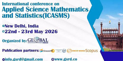 International conference on Applied Science Mathematics and Statistics(ICASMS).