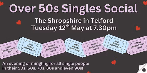 Over 50's Social Singles Night