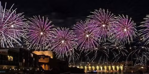 Night Harbour Walk Socializing Music \ud83c\udfb6 and Fireworks \ud83c\udf86 