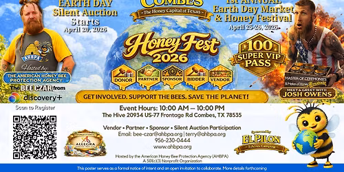 Honey Fest 2026 - 1st Annual Earth Day Market & Honey Festival