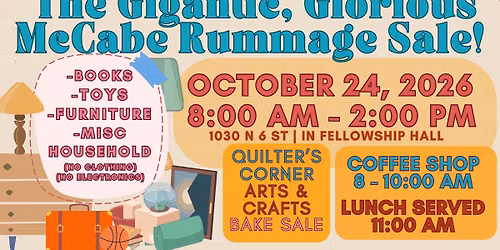 The Gigantic, Glorious McCabe Rummage Sale