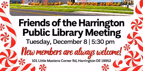 Friends of the Harrington Public Library Monthly Meeting