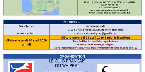 WHIPPETS' DAYS 2026 \u00e0 VIEURE (Allier)