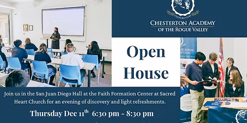 Chesterton Academy of the Rogue Valley Open House