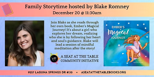 Author Storytime: "Ember's Magical Journey" by Blake Romney