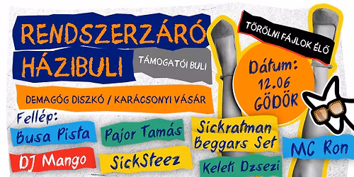 RENDSZERZ\u00c1R\u00d3 H\u00c1ZIBULI | G\u00f6d\u00f6r Klub, december 6.