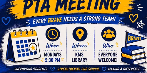 \ud83c\udff9 Kempsville Middle School PTA Monthly Meeting \ud83d\udc99\ud83d\udc9b
