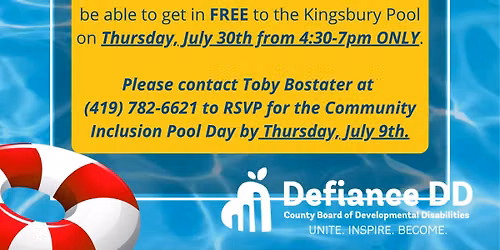 Community Inclusion pool Party