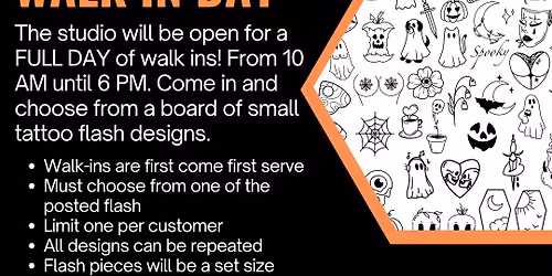 \ud83c\udf83Halloween Tattoo Walk In\ud83c\udf83