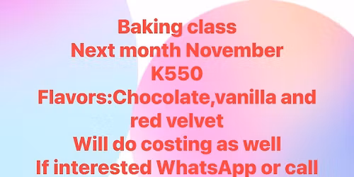 Baking class
