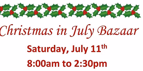 MMOC Christmas in July Bazaar