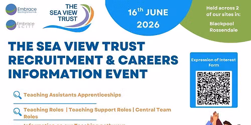 TSVT Recruitment & Careers Information Event | Blackpool: 10:00-11:30am | Rossendale: 2:00pm-3:30pm