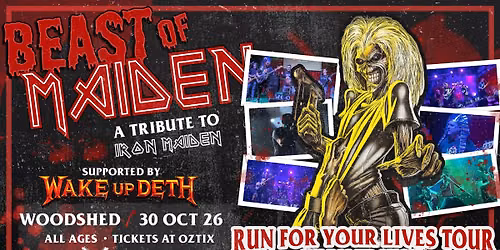 Beast of Maiden "Run For Your Lives Tour Warm Up Show" at WOODSHED, ROYAL PARK, SA