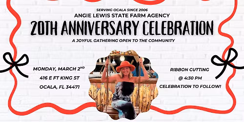 20th Anniversary Celebration - Angie Lewis State Farm!