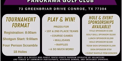 Join NCFL in our 2nd Annual Gridiron Golf Classic
