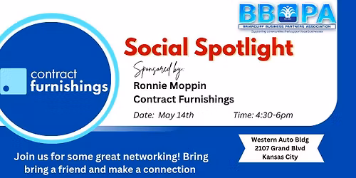 BBPA's May "Social Spotlight" Sponsored  by Contract Furnishings 
