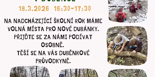 Den otev\u0159en\u00fdch dve\u0159\u00ed v Dub\u011bnce 18.3.2026