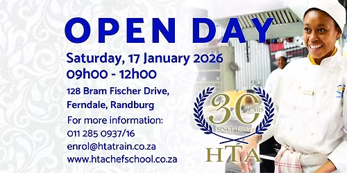 OPEN DAY - HTA - 17 January 2026