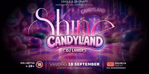 SHINE's CANDYLAND | Single & 28+ | 18 Sept 2026