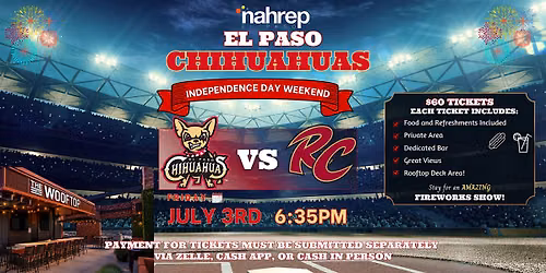 NAHREP Chihuahuas Game Fireworks Night