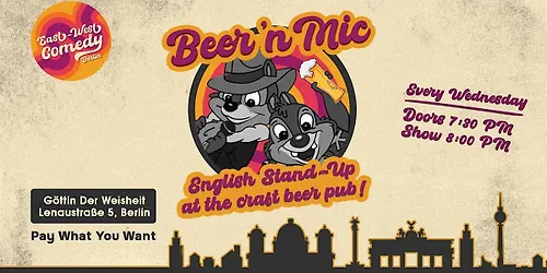 Beer n Mic English stand-up with 8 comedians 28.10.26