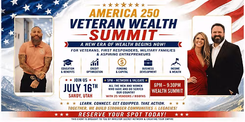 America 250 Wealth Summit -A NEW ERA OF WEALTH BEINGS NOW!