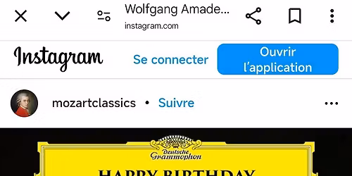 Anniversaire de Wolfgang Amadeus Mozart