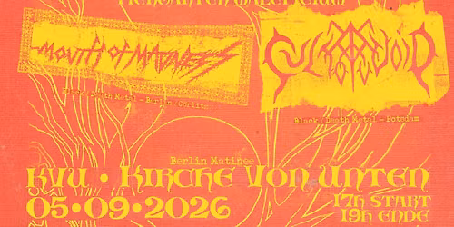 TIERGARTEN MALEFICIUM ::: Kirche von Unten ::: CULT OV VOID + MOUTH OF MADNESS