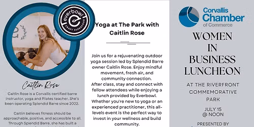 Women In Business: Yoga At the Park with Caitlin Rose