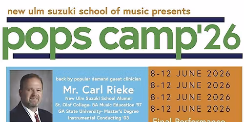 2026 New Ulm Suzuki School of Music Pops Camp