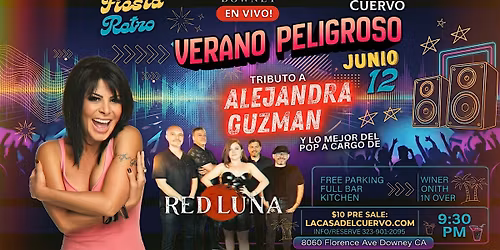 Alejandra Guzman Live Tribute In Downey. Retro Party. Live Band And Djs