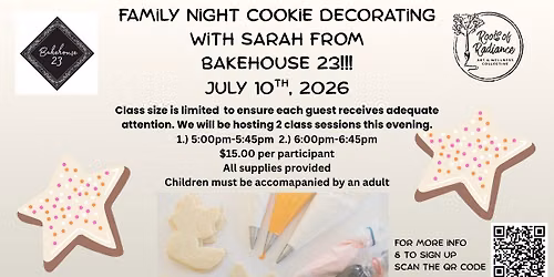 Family Night Cookie Decorating with Bakehouse 23