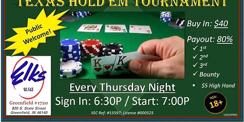 Elks #1720 Poker Tournament