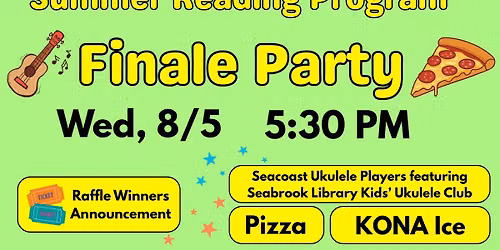 Seabrook Library Kids' Summer Reading Program Finale Party