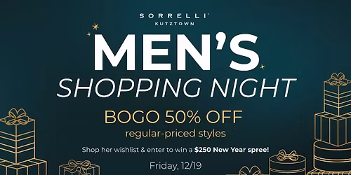 \u2728\ud83d\udecd\ufe0f Men\u2019s Night: BOGO 50% OFF \ud83d\udecd\ufe0f\u2728