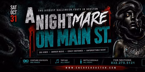 A NIGHTMARE ON MAIN ST! HALLOWEEN COSTUME PARTY!