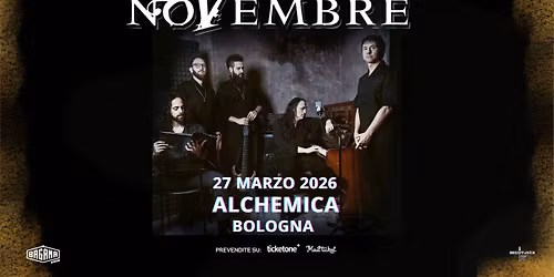 NOVEMBRE \u2013 Italian Tour 2026 | Live @ Alchemica | Bologna
