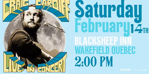 Craig Cardiff (Wakefield, QC) Saturday, Feb 14th, 2026 - Blacksheep Inn