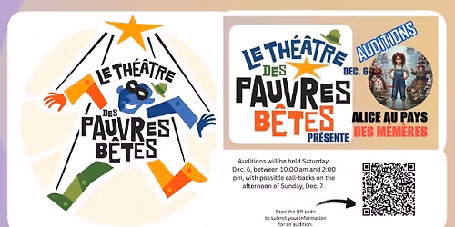 AUDITIONS: Alice au pays des m\u00e9m\u00e8res