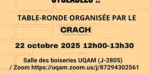 La politique municipale au-del\u00e0 des c\u00f4nes orange et des pistes cyclables - Table ronde du CRACH