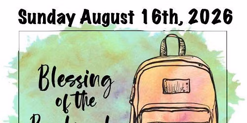 Blessing of the Backpacks