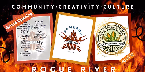 POMEROY BBQ FOOD TRUCK GRAND OPENING at Rogue River Growers Market