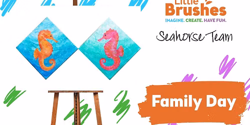 $30 Seahorse Team Family Day Painting