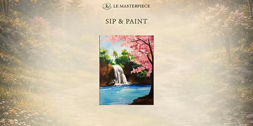 Sip and Paint : Sakura Waterfall