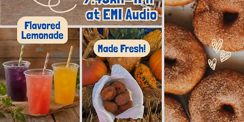 Apple Cider Mini Donuts, Iced Coffee + Lemonade coming to ROBBINSDALE Thursday 5\/28 7:45AM-1PM!