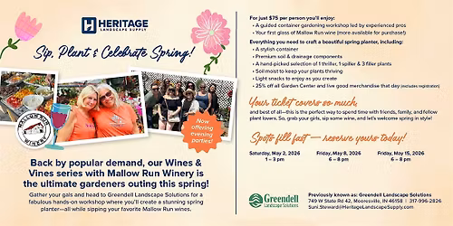 Heritage Landscape Supply: Wines & Vines Event