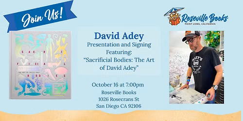 Artist David Adey at Roseville Books
