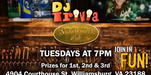 DJ Trivia at Nickelknoff's Pub - Williamsburg