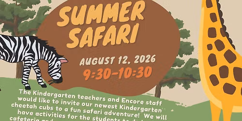 Kindergarten Summer Safari